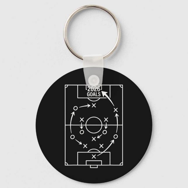 2026 Goals Soccer Strategy  Keychain (Front)