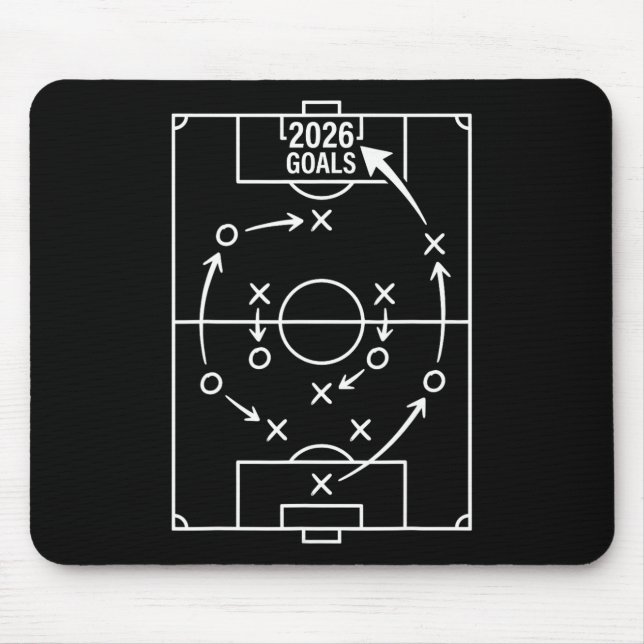 2026 Goals Soccer Strategy  Mouse Pad (Front)