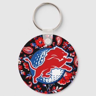 2026 GOLF - DURANT LIONS RED FLORAL KEYCHAIN
