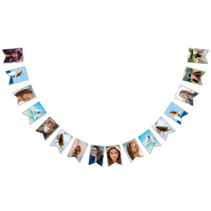 2026 Graduate Photo Modern Graduation Party Bunting Flags