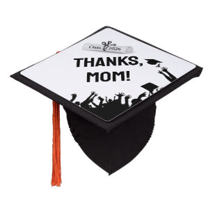  2026 Graduate Thanks to Mom Graduation Cap Topper