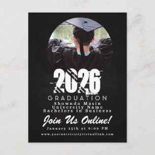 2026 Graduation Chalk Board Photo Postcard