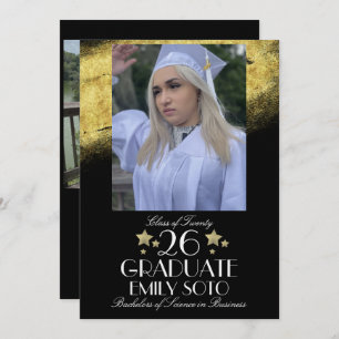 2026 Graduation Collage Party Script Star Photo Invitation