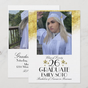 2026 Graduation Collage Party Script Stars Photo Invitation