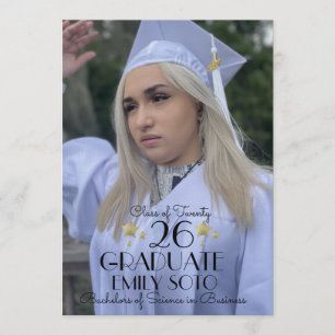 2026 Graduation Collage Script Stars Photo Invitation