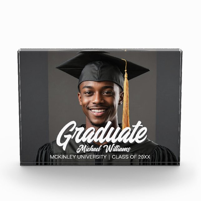 2026 Graduation Modern Graduate Photo Block (Front)