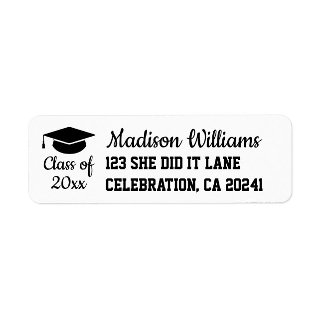 2026 Graduation Personalized Grad Return Address (Front)