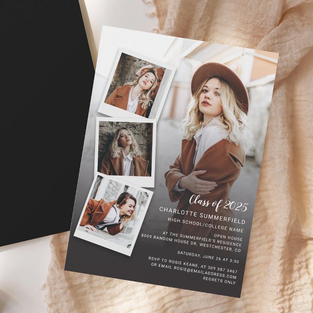 2026 Graduation Photo Collage Open House Party Magnetic Invitation (2025 Graduation Photo Collage Open House Party Magnetic Invitation)