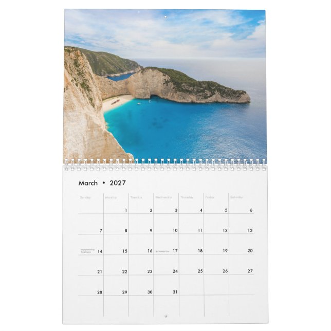2026 Greece Travel Photography Greek Landscape Calendar (Mar 2027)
