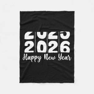2026 Happy New Year Bold Numbers Celebration Party Fleece Blanket