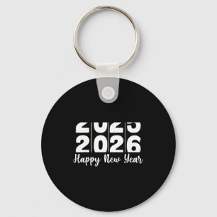 2026 Happy New Year Bold Numbers Celebration Party Keychain