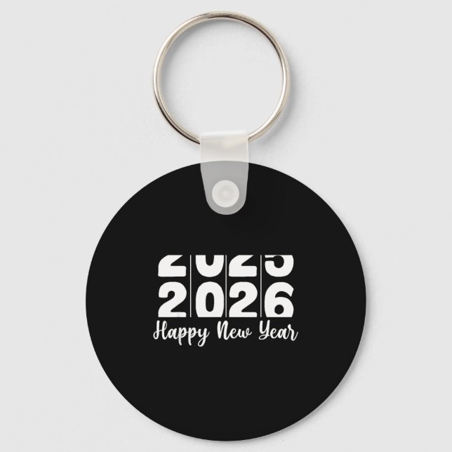 2026 Happy New Year Bold Numbers Celebration Party Keychain (Front)