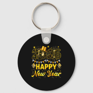 2026 Happy New Year Celebration Party Fire Work Me Keychain