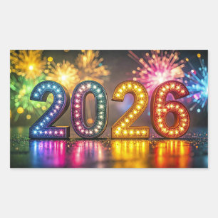 2026, Happy New Year Celebration, Sticker