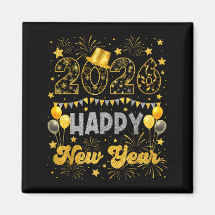2026 Happy New Year Eve Celebration Firework Men W Magnet