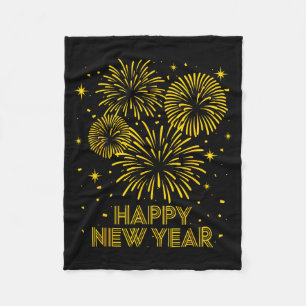 2026 Happy New Year Firework New Year's Eve Party  Fleece Blanket