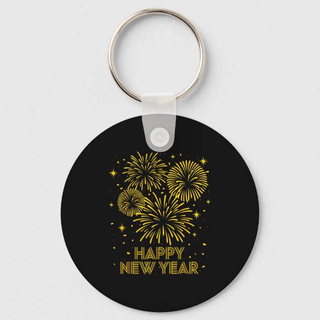 2026 Happy New Year Firework New Year's Eve Party  Keychain (Front)