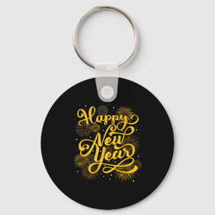 2026 Happy New Year Firework New Year's Eve Party Keychain