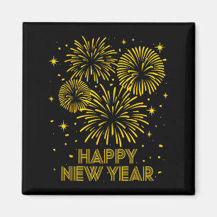 2026 Happy New Year Firework New Year's Eve Party Magnet