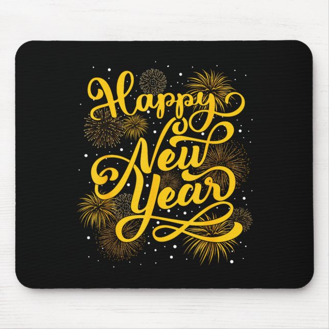 2026 Happy New Year Firework New Year's Eve Party  Mouse Pad (Front)