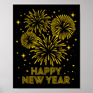 2026 Happy New Year Firework New Year's Eve Party Poster