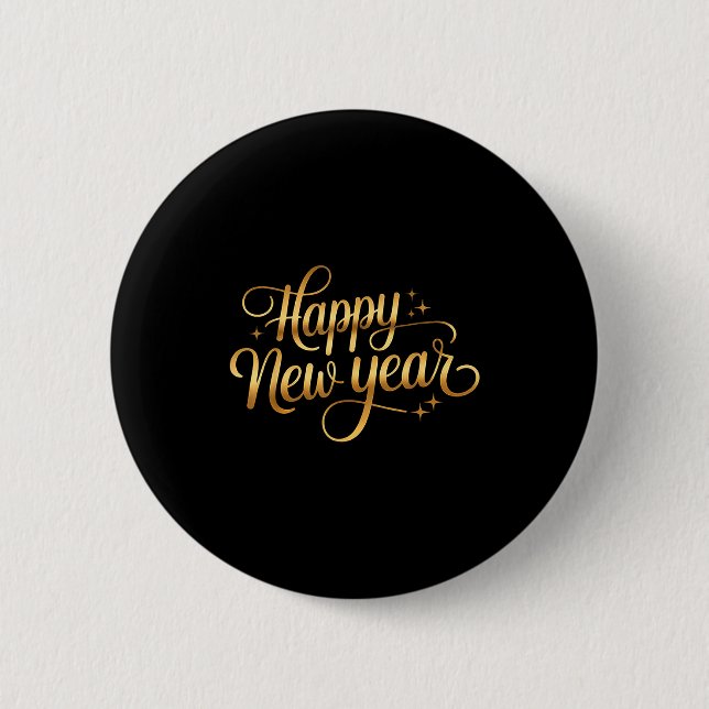 2026 Happy New Year Fireworks  2 Inch Round Button (Front)