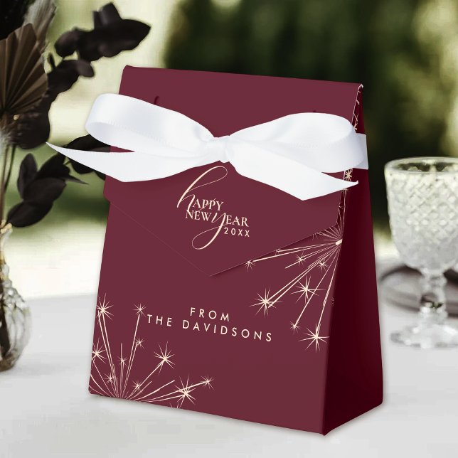 2026 Happy New Year Modern Classic Typography Favor Box (Creator Uploaded)