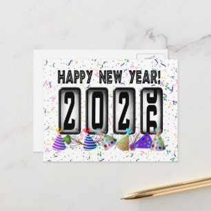 2026 Happy New Year Odometer Postcard