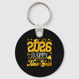2026 Happy New Year Party Fireworks New Years Eve  Keychain