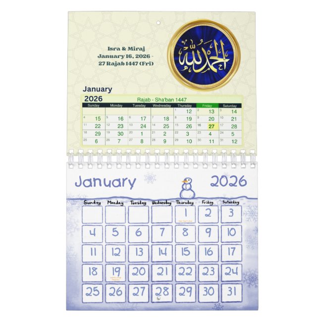 2026 Hijri Calendar  Islamic Art & Key Dates  (Jan 2026)
