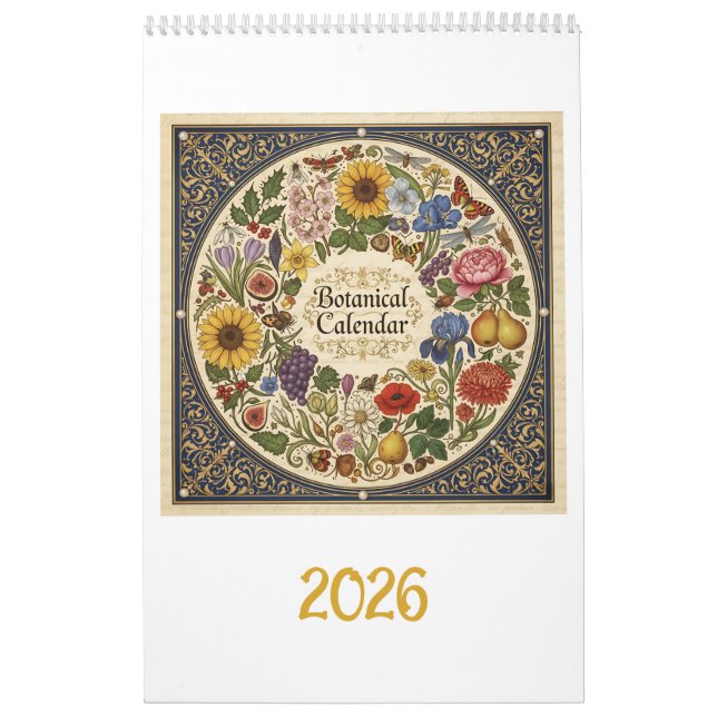 2026 Hoefnagel-Inspired Botanical  Calendar (Cover)