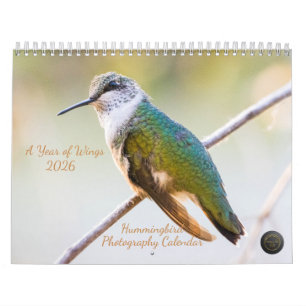 2026 Hummingbird Photography: A Year of Wings Calendar