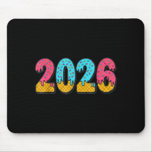 2026 Ice Cream Drip Meme New Year Gen Alpha Slang Mouse Pad