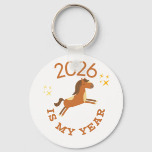 2026 Is My Year Cute Year of the Horse Keychain