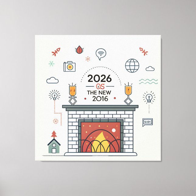 2026 Is The New 2016 Digital Culture Vector Canvas Print (Front)