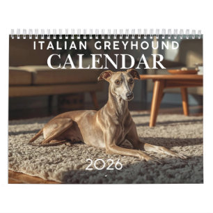 2026 Italian Greyhound Wall Calendar