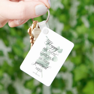 2026 JW Year Text Matthew 5:3 with Eucalyptus Keychain