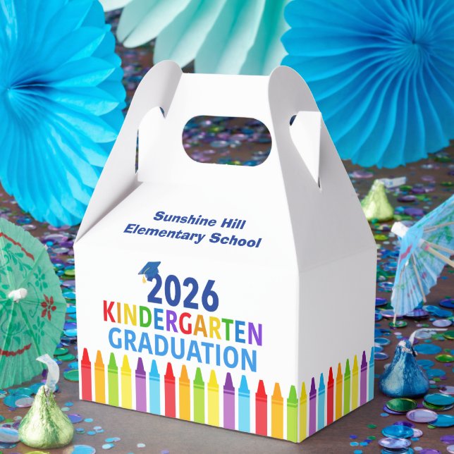 2026 Kindergarten Graduation Custom School Party Favor Box (Party)