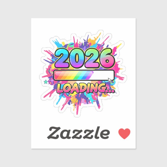2026 Loading... Progress Bar Sticker (Sheet)