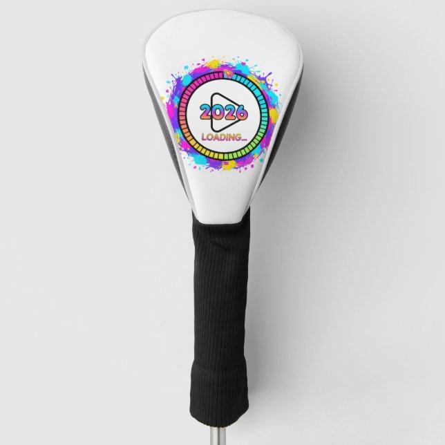 2026 Loading Progress Bar Sticker Golf Head Cover (Front)