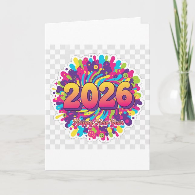 2026 Loading... Progress Bar Sticker Holiday Card (Front)