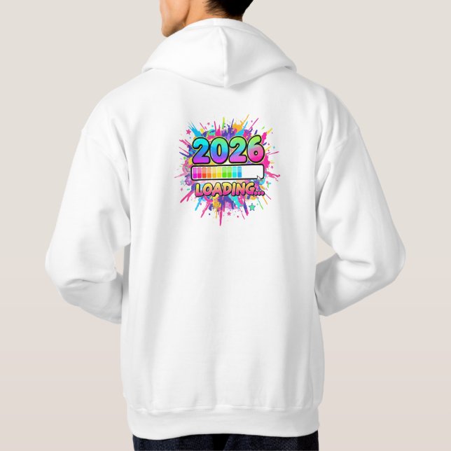 2026 Loading Progress Bar Sticker Hoodie (Back)
