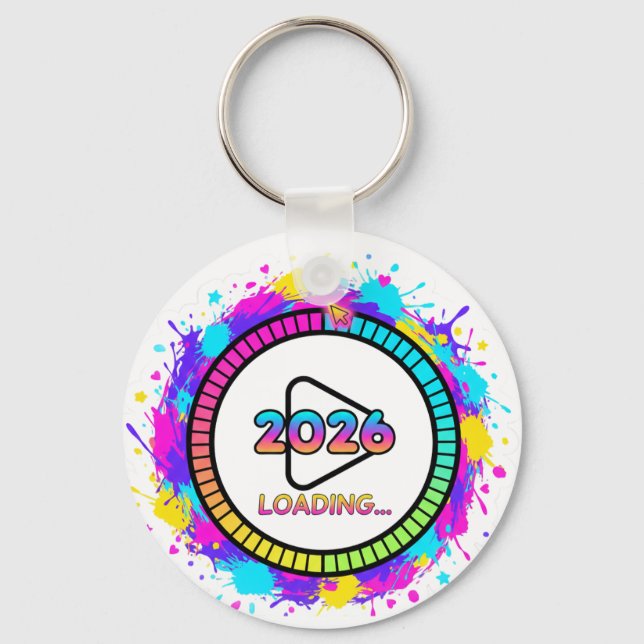 2026 Loading Progress Bar Sticker Keychain (Front)