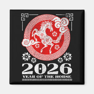 2026 Lunar Chinese New Year Fire Horse  Magnet