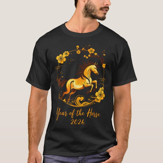 2026 Lunar New Year Horse Men Women Girls Boys Kid T-Shirt (Front)