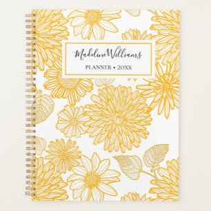 2026 Marguerites et Dahlias Jaunes Personnalisé