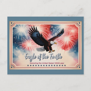 2026 Mini Calendar Firework, "Eagle of the Fourth" Postcard