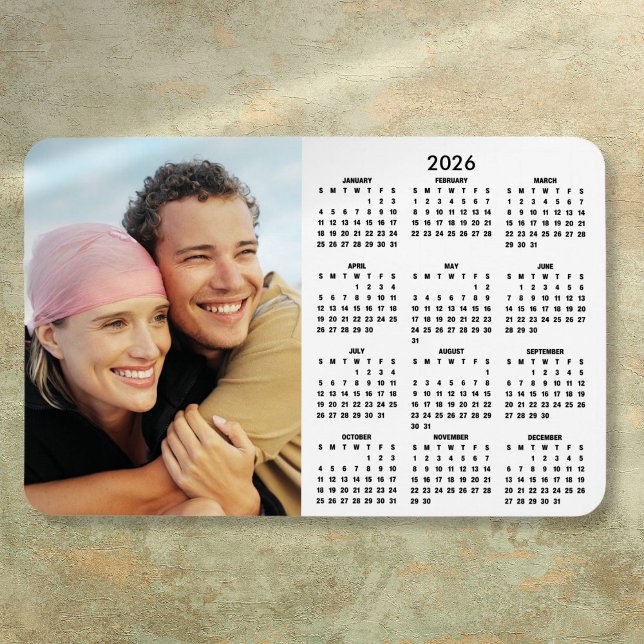 2026 Modern Calendar Photo Magnet (2026 Modern Calendar Photo Magnet)