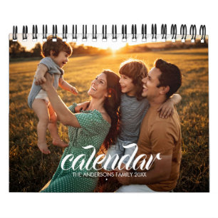 2026 Modern Create Your Own Custom Family Photo  Calendar