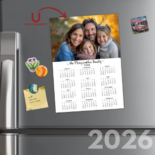 2026 Modern Minimalist Simple Photo Calendar